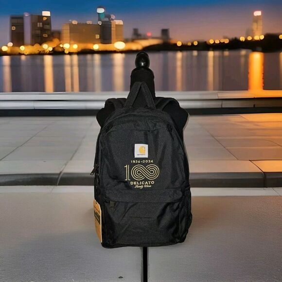 NWT! Carhartt Canvas Trade Backpack Back Pack Book Bag Laptop Black 17x12x6 - Picture 1 of 9